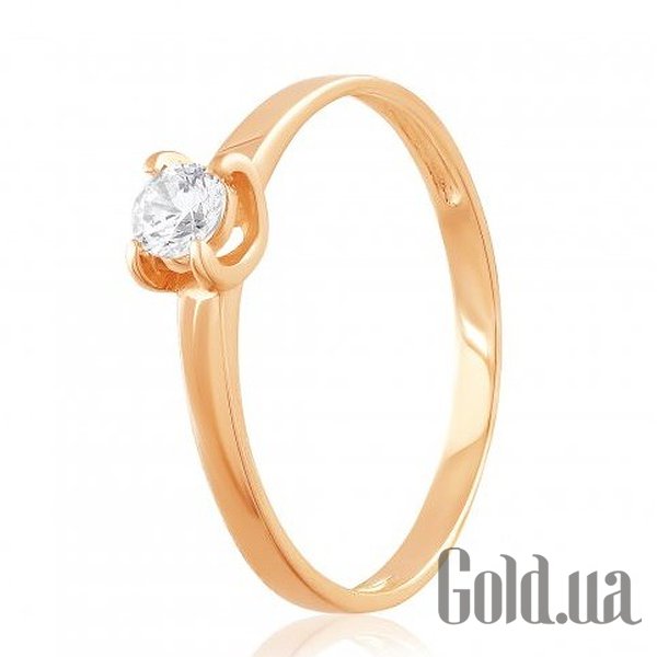 

Кольцо Украина, Золотое кольцо с Swarovski Zirconia, 17