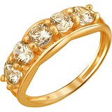 Женское золотое кольцо с куб. циркониями, 1647966