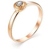 Золотое кольцо с бриллиантом, 1666910
