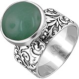 Женское серебряное кольцо с нефритом, 1671262