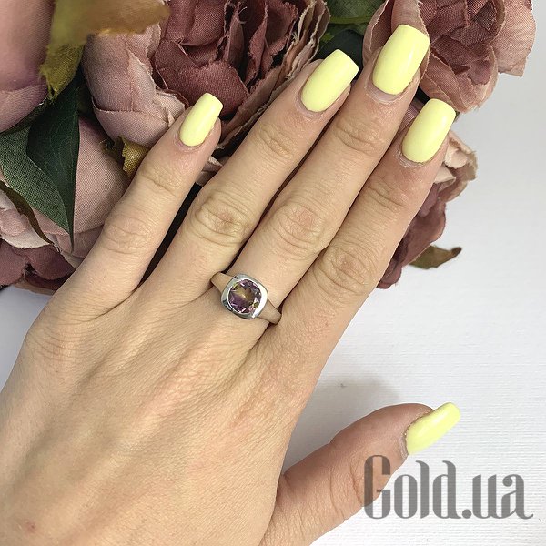 Каблучка Fresh Jewelry Жіноча срібна каблучка з синт. аметрін, 18.5
