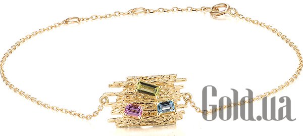 

Браслет Lurie Jewelry, Женский золотой браслет с топазом, 19