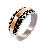 Женское серебряное кольцо в позолоте с эмалью, 268382