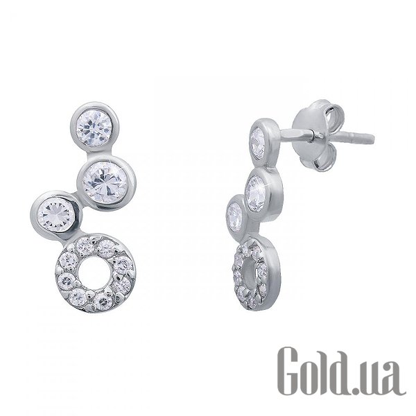 

Серьги-гвоздики Lurie Jewelry, Серебряные серьги с куб. циркониями