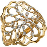 Женское золотое кольцо с куб. циркониями, 1604447