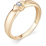 Золотое обручальное кольцо с бриллиантом, 1606751