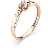 Золотое кольцо с бриллиантом, 1612383