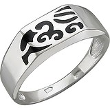 Мужское серебряное кольцо с эмалью, 1616223