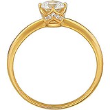 Золота каблучка з куб. цирконієм і кристалами Swarovski, 1621855