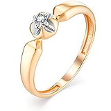 Золотое кольцо с бриллиантом, 1622367