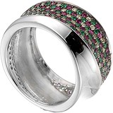 Женское серебряное кольцо с куб. циркониями, 1670239