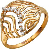 Женское золотое кольцо с куб. циркониями, 1672543