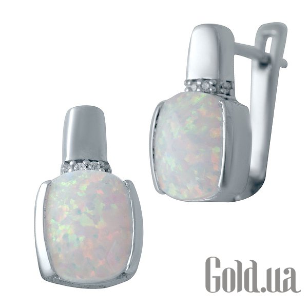 

Серьги Fresh Jewelry, Серебряные серьги с опалами и куб. циркониями