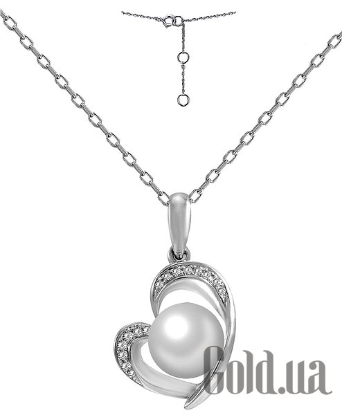 

Колье с сердечком Lurie Jewelry, Золотое колье с бриллиантами и жемчугом, 40