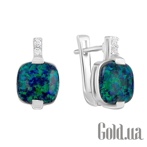 

Серьги Fresh Jewelry, Серебряные серьги с куб. циркониями и опалами