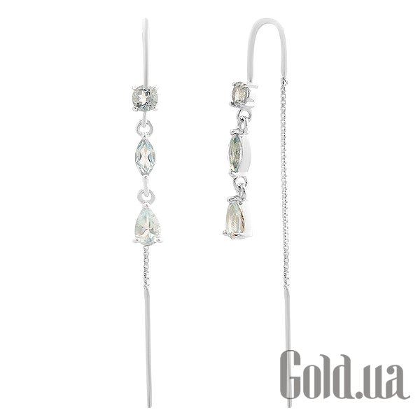 

Серьги с подвесками Fresh Jewelry, Серебряные серьги с топазами