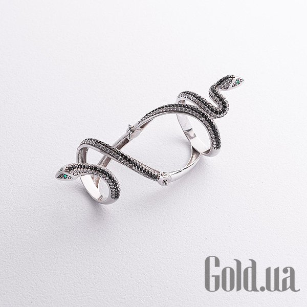 

Кольцо Украина, Женское золотое кольцо с куб. циркониями, 18.5