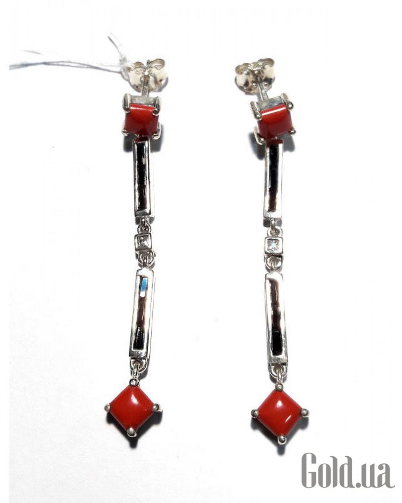Thomas Sabo Серебряные серьги с куб. циркониями и кораллами H1410-1-367