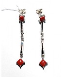 Thomas Sabo Серебряные серьги с куб. циркониями и кораллами, 1798495
