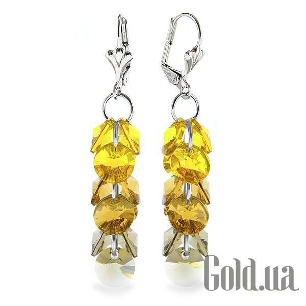 

Серьги с подвесками Kobi, Стальной, Серьги с кристаллами Swarovski