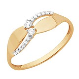 Женское золотое кольцо с куб. циркониями, 1540960