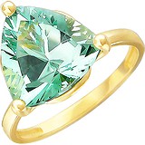Женское золотое кольцо с синт. празиолитом, 1604960