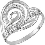 Женское серебряное кольцо с куб. циркониями, 1613920
