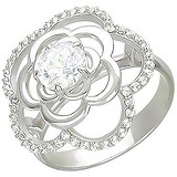 Женское серебряное кольцо с куб. циркониями, 1619808