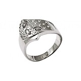 Женское серебряное кольцо с куб. циркониями, 1621088