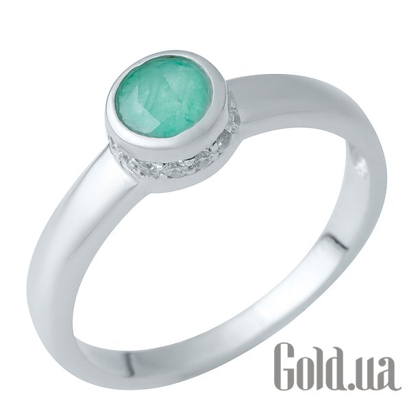 

Женские кольца Fresh Jewelry, Женское серебряное кольцо с изумрудом и куб. циркониями, 17.5
