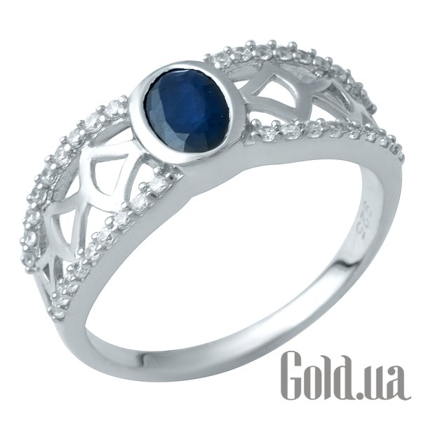 

Женские кольца Fresh Jewelry, Женское серебряное кольцо с сапфиром и куб. циркониями, 17.5