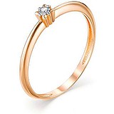 Золотое кольцо с бриллиантом, 1666912