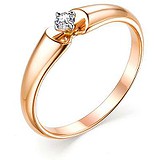 Золотое кольцо с бриллиантом, 1687904