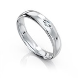 Золотое обручальное кольцо с бриллиантом, 1704544