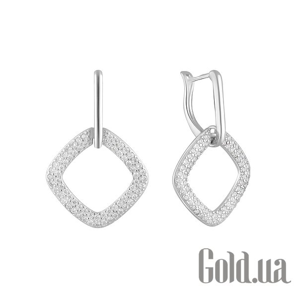 

Серьги с подвесками Fresh Jewelry, Серебряные серьги с куб. циркониями