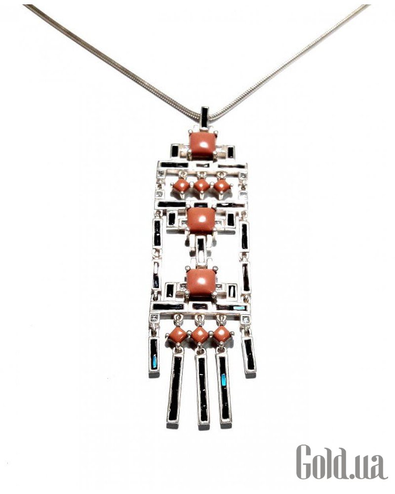 Thomas Sabo Серебряный кулон с цепочкой с куб. циркониями и кораллами KE571-1-367