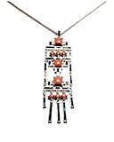 Thomas Sabo Серебряный кулон с цепочкой с куб. циркониями и кораллами, 1798496