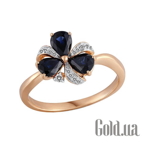 

Кольцо Lurie Jewelry, Золотое кольцо с бриллиантами и сапфирами, 16.5