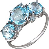 Женское серебряное кольцо с топазами, 1611105