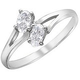 Женское серебряное кольцо с куб. циркониями, 1615713