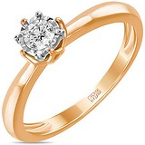 Золотое кольцо с бриллиантом, 1624673