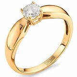 Золотое кольцо с бриллиантом, 1634913