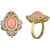 Женское золотое кольцо с бриллиантами и опалом, 1639265