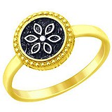 SOKOLOV Женское серебряное кольцо в позолоте, 1644641