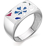 Женское серебряное кольцо с эмалью, 1651809
