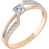 Золотое кольцо с бриллиантами, 1654625