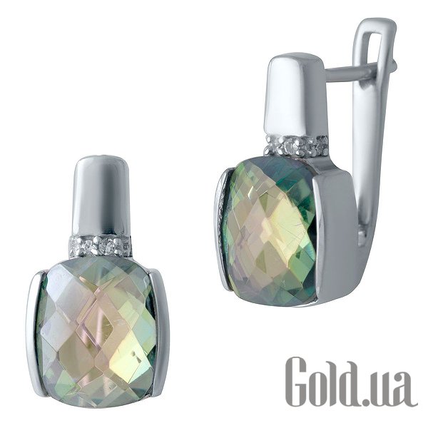 

Серьги Fresh Jewelry, Серебряные серьги с топазами и куб. циркониями
