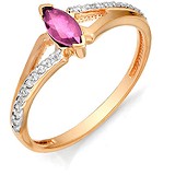 Женское золотое кольцо с рубином и бриллиантами, 1713761