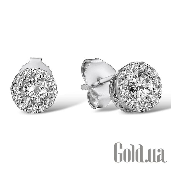 

Серьги-гвоздики Lurie Jewelry, Серебряные серьги с куб.циркониями