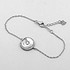 Женский серебряный браслет с перламутром и куб. циркониями - фото 1